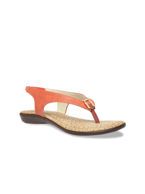 

Butterflies Women Orange Solid T-Strap Flats
