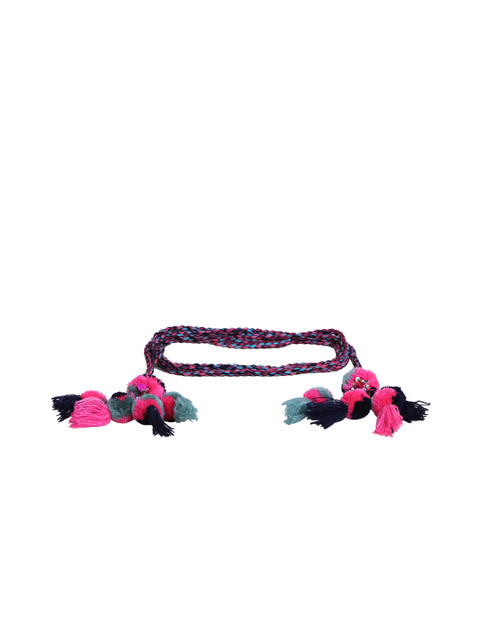 

Diwaah Women Blue & Pink Handmade Woven Design Belt