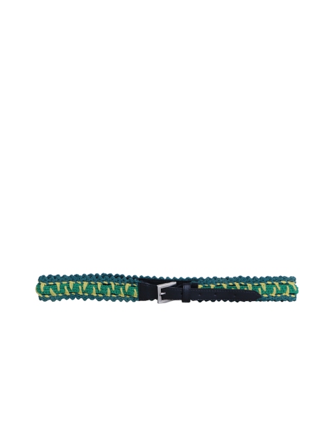 

Diwaah Women Green & Yellow Handmade Woven Design Belt