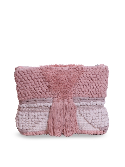 

Diwaah Pink & Beige Self Design Sling Bag