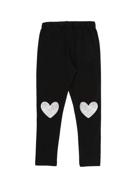 

Pantaloons Junior Girls Black Printed Ankle-Length Leggings