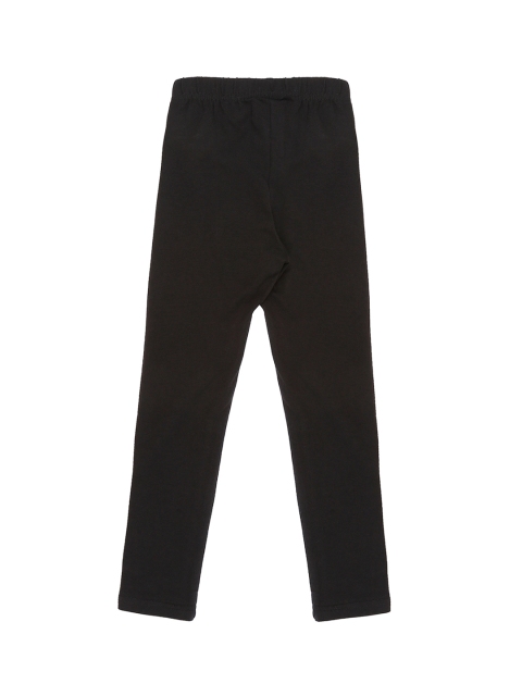 

Pantaloons Junior Girls Black Solid Relaxed-Fit Ankle-Length Leggings