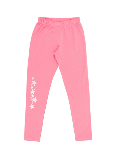 

Pantaloons Junior Girls Pink Solid Slim-Fit Ankle-Length Leggings
