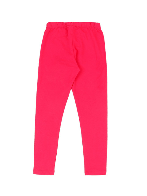 

Pantaloons Junior Girls Pink Solid Slim-Fit Ankle-Length Leggings