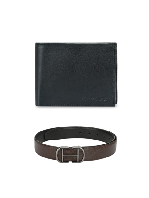 

Calvadoss Men Black & Brown Premium Belt & Wallet Accessory Gift Set