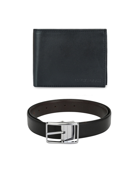 

Calvadoss Men Black & Brown Genuine Leather Accessory Gift Set