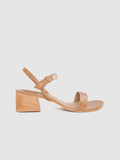 

her by invictus Women Brown Solid Block Heels