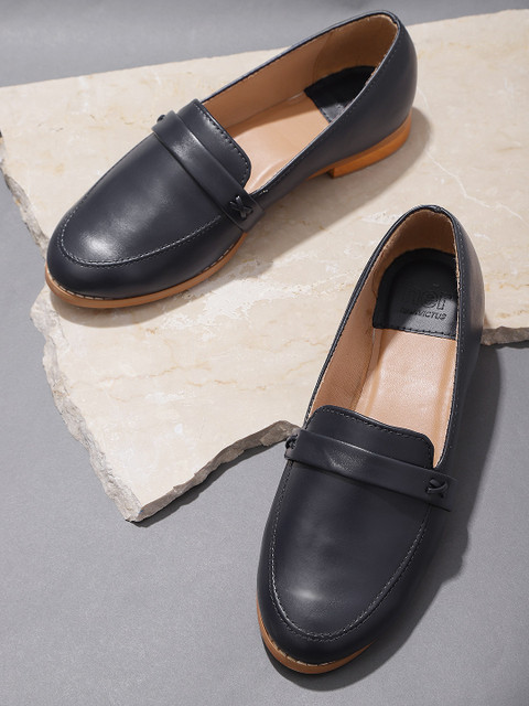 

her by invictus Women Navy Blue Solid Loafers
