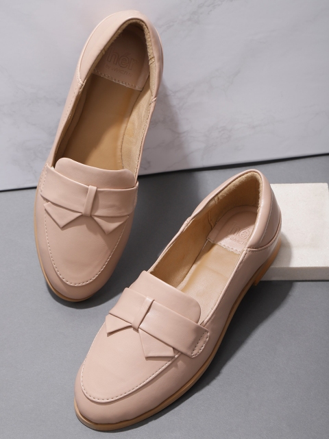 

her by invictus Women Peach-Coloured Solid Loafers