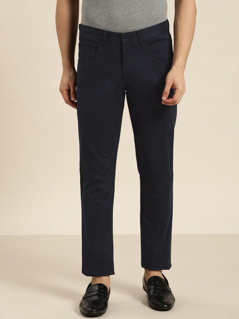 

INVICTUS Men Navy Blue Slim Fit Solid Regular Chinos