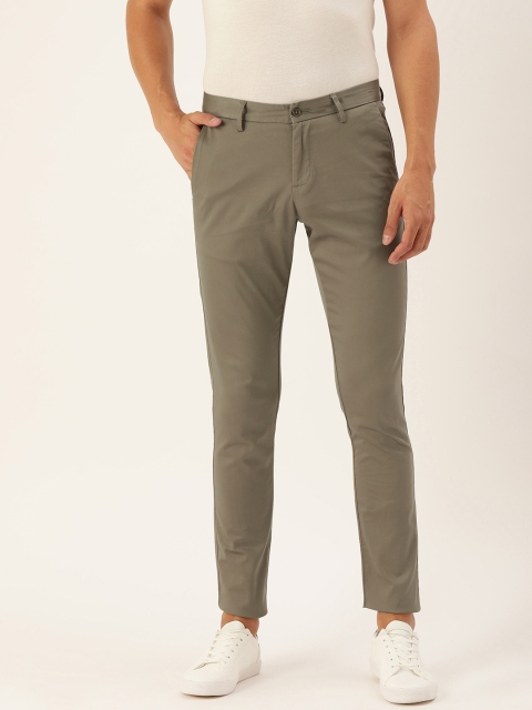 

INVICTUS Men Beige Regular Fit Solid Anti Microbial Trousers
