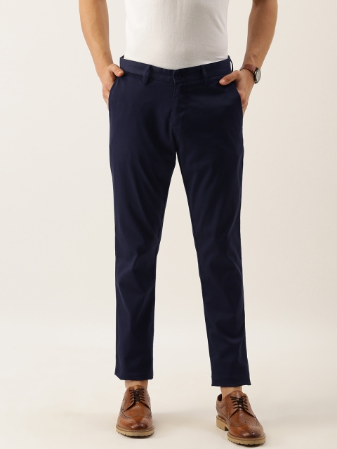 

INVICTUS Men Navy Blue Slim Fit Solid Chinos