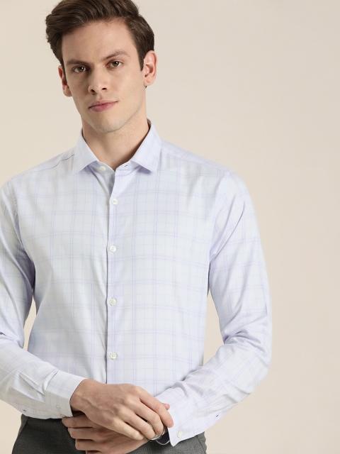 

INVICTUS Men Blue Slim Fit Checked Formal Shirt