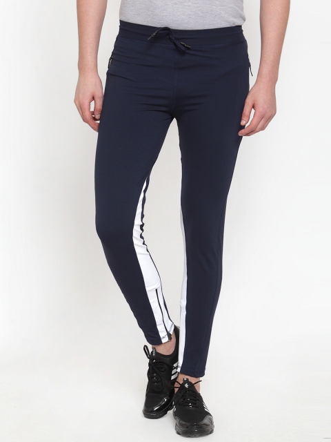 

Boston Club Men Navy Blue & White Colourblocked Track Pants