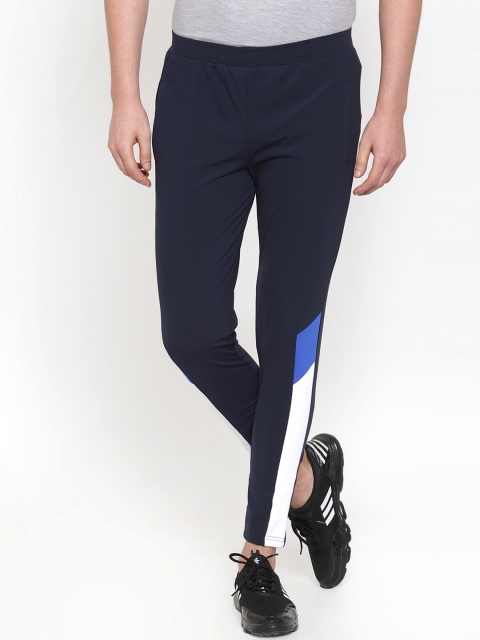 

Boston Club Men Navy Blue & White Colourblocked Track Pants