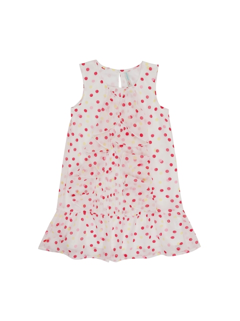 

Pantaloons Junior Girls White Printed A-Line Dress