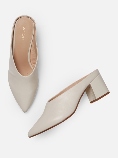 

ALDO Women Cream-Coloured Solid Block Heels