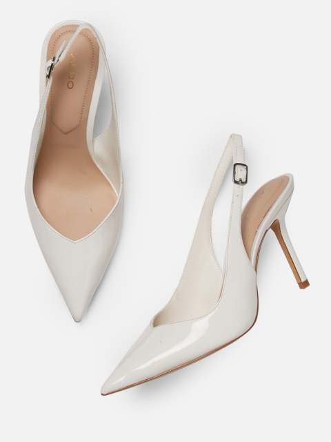

ALDO Women White Solid Pumps