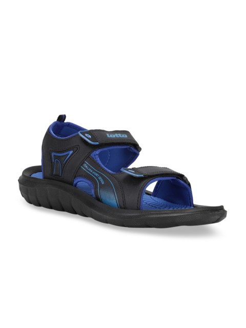 

Lotto Men Black & Blue Printed Comfort Sandals
