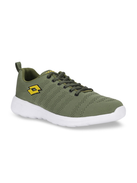 

Lotto Men Green Woven Design Sneakers