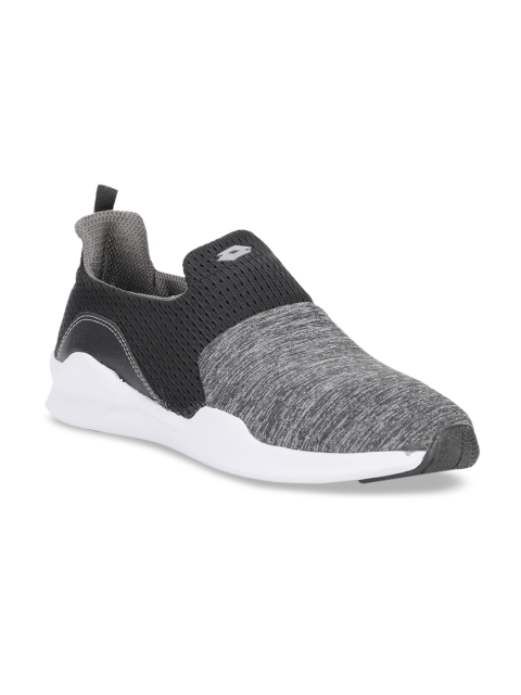 

Lotto Men Grey & Black Colourblocked AMERIGO III SL Slip-On Sneakers