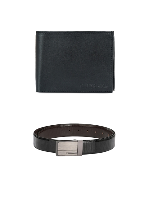 

Calvadoss Men Premium Belt & Wallet Accessory Gift Set, Black