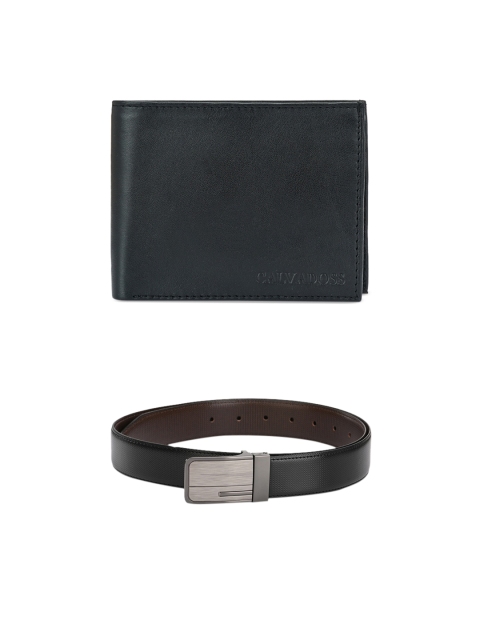 

Calvadoss Men Black & Brown Accessory Gift Set