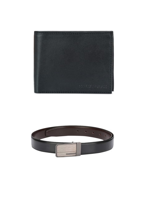 

Calvadoss Men Black & Brown Accessory Gift Set