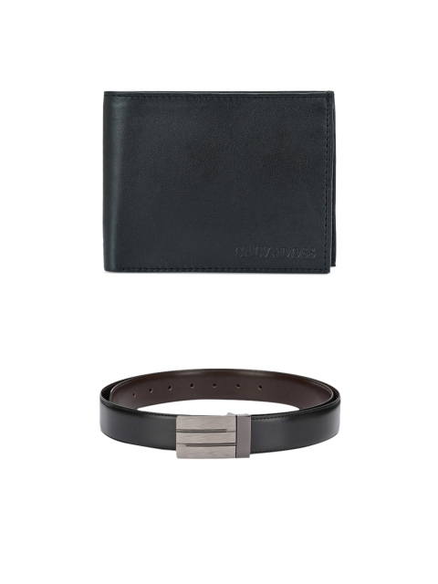 

Calvadoss Men Black & Brown Accessory Gift Set