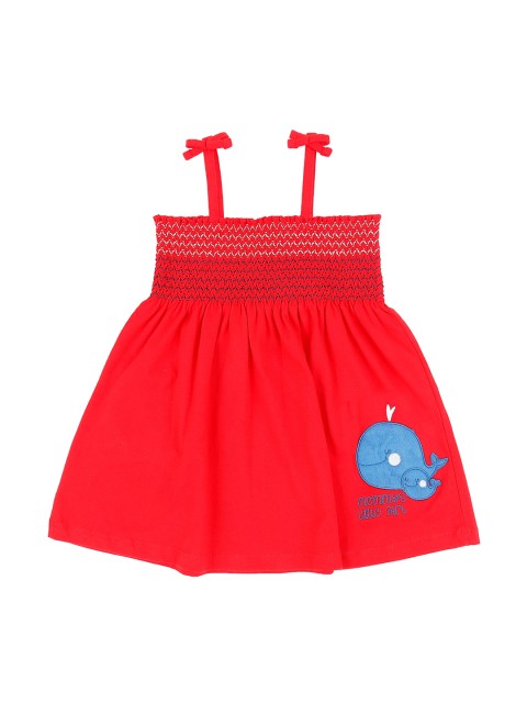 

Pantaloons Baby Girls Red Solid Fit and Flare Dress