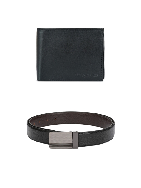 

Calvadoss Men Black & Brown Premium Belt & Wallet Accessory Gift Set