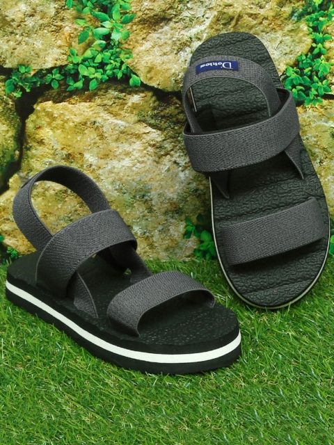 

DChica Boys Grey Solid Comfort Sandals