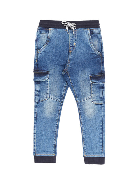 

Pantaloons Junior Boys Blue Jogger Fit Mid-Rise Clean Look Jeans