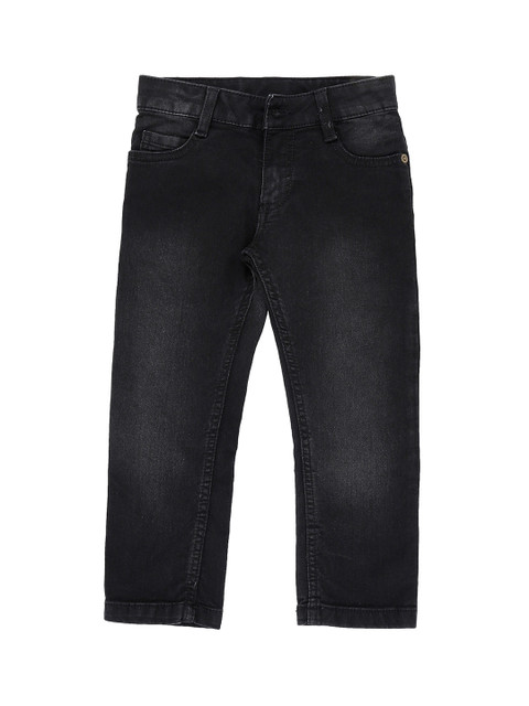 

Pantaloons Junior Boys Black Regular Fit Mid-Rise Clean Look Stretchable Jeans