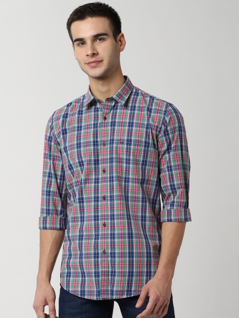 

Peter England Casuals Men Multicoloured Slim Fit Checked Casual Shirt, Multi