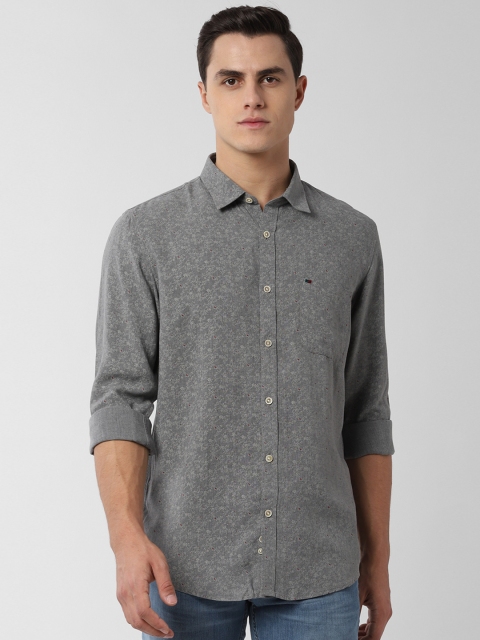 

Peter England Casuals Men Grey Slim Fit Printed Casual Shirt