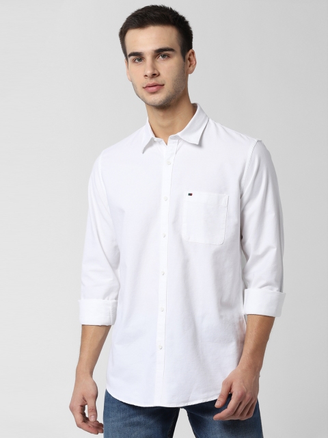 

Peter England Casuals Men White Slim Fit Solid Casual Shirt