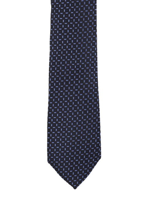 

Peter England Black Woven Design Broad Tie