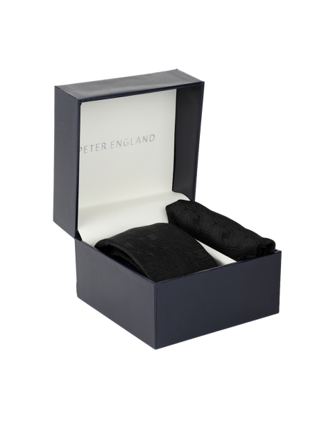 

Peter England Men Black Solid Accessory Gift Set