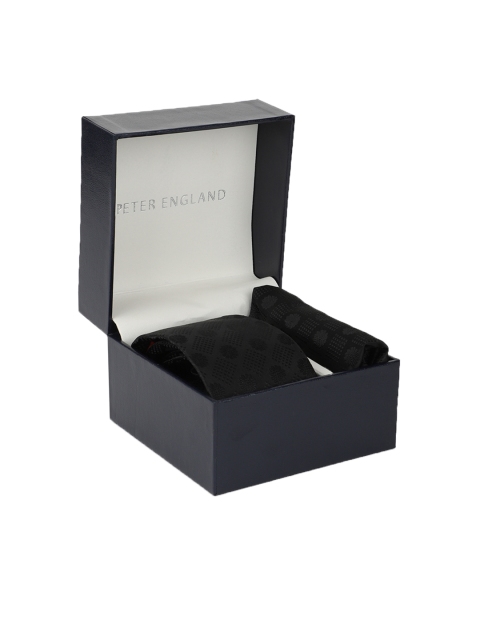 

Peter England Men Black Patterned Accessory Gift Set