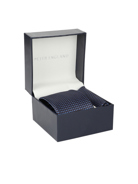 

Peter England Men Blue Patterned Accessory Gift Set
