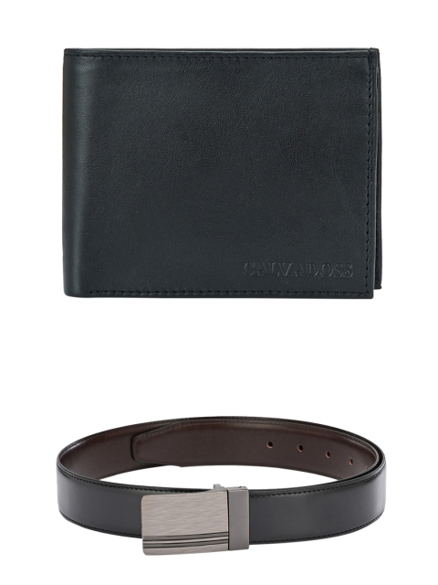 

Calvadoss Men Black & Brown Premium Belt & Wallet Accessory Gift Set