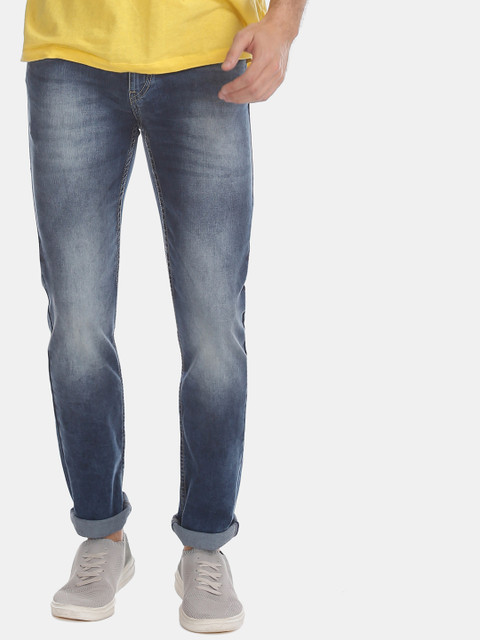 

Flying Machine Men Blue Slim Fit Mid-Rise Clean Look Stretchable Jeans