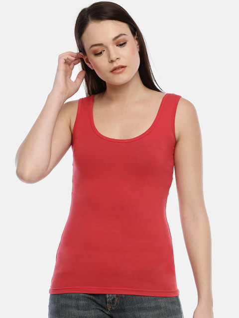

GOLDSTROMS Women Red Solid Camisole SLP-9003-RED