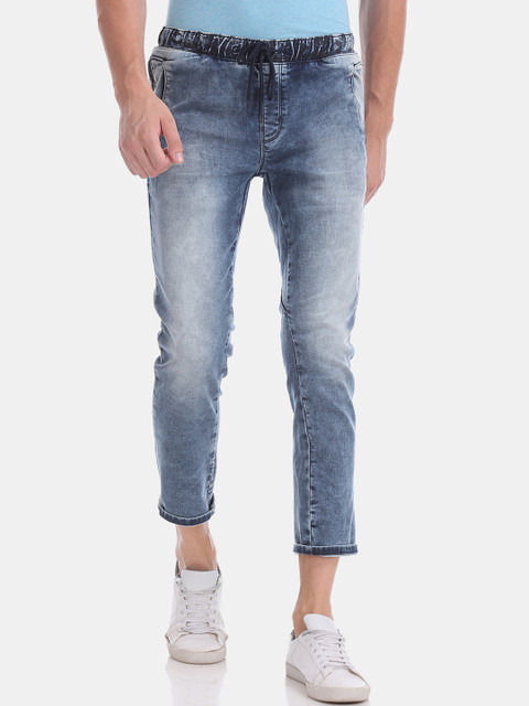 

Ed Hardy Men Blue Regular Fit Mid-Rise Clean Look Stretchable Jeans