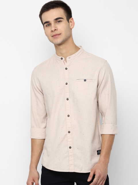 

People Men Pink Regular Fit Solid Casual Shirt