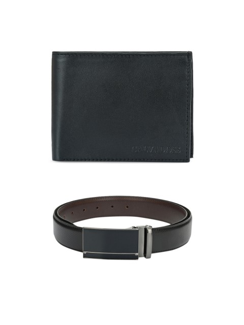 

Calvadoss Men Black Premium Belt & Wallet Accessory Gift Set