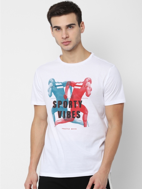 

SKULT by Shahid Kapoor Men White Printed Round Neck T-shirt