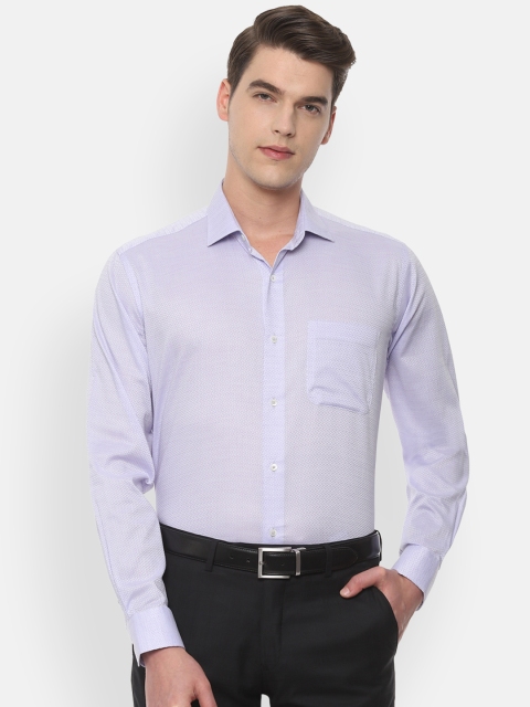 

Van Heusen Men Purple Regular Fit Self Design Formal Shirt