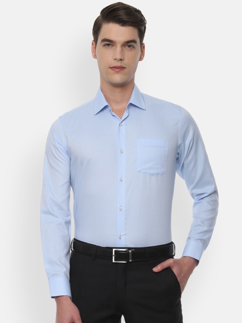 

Van Heusen Men Blue Slim Fit Self Design Formal Shirt